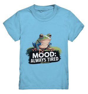 MOOD: ALWAYS TIRED – Charmanter Cartoon - Frosch - Kids Premium Shirt - Bright Lights Arts
