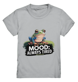 MOOD: ALWAYS TIRED – Charmanter Cartoon - Frosch - Kids Premium Shirt - Bright Lights Arts