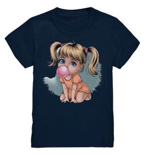 Mädchen mit großer Kaugummiblase - Kids Premium Shirt Bright Lights Arts