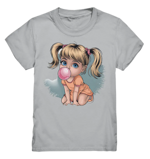 Mädchen mit großer Kaugummiblase - Kids Premium Shirt Bright Lights Arts