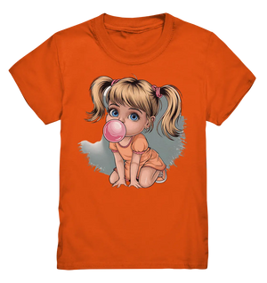 Mädchen mit großer Kaugummiblase - Kids Premium Shirt Bright Lights Arts