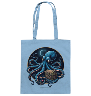 Majestätischer Tintenfisch – Hüter der Schatzkiste - Baumwolltasche Bright Lights Arts