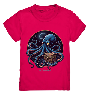 Majestätischer Tintenfisch – Hüter der Schatzkiste - Kids Premium Shirt Bright Lights Arts
