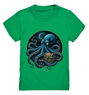 Majestätischer Tintenfisch – Hüter der Schatzkiste - Kids Premium Shirt Bright Lights Arts