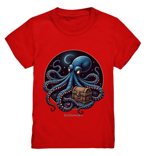 Majestätischer Tintenfisch – Hüter der Schatzkiste - Kids Premium Shirt Bright Lights Arts