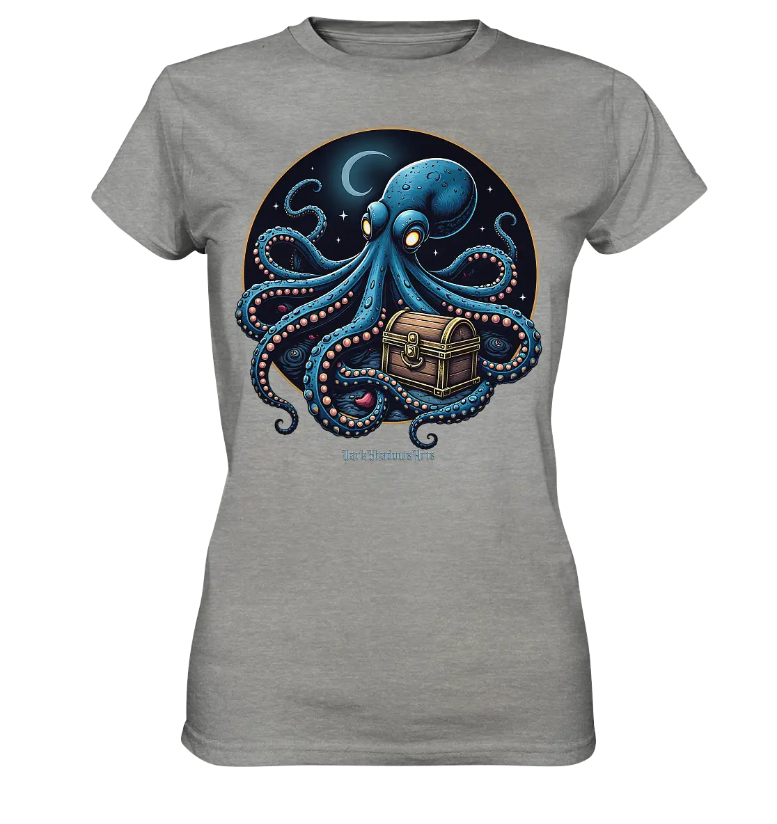 Majestätischer Tintenfisch – Hüter der Schatzkiste - Ladies Premium Shirt Bright Lights Arts