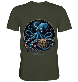 Majestätischer Tintenfisch – Hüter der Schatzkiste - Premium Shirt Bright Lights Arts