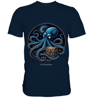 Majestätischer Tintenfisch – Hüter der Schatzkiste - Premium Shirt Bright Lights Arts