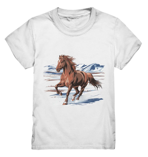 Majestätisches Isländisches Pferd im Winter - Kids Premium Shirt Bright Lights Arts