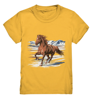 Majestätisches Isländisches Pferd im Winter - Kids Premium Shirt Bright Lights Arts