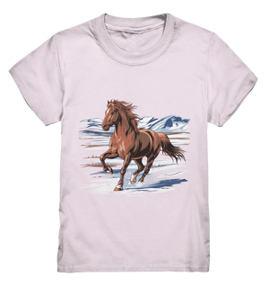 Majestätisches Isländisches Pferd im Winter - Kids Premium Shirt Bright Lights Arts