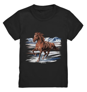 Majestätisches Isländisches Pferd im Winter - Kids Premium Shirt Bright Lights Arts