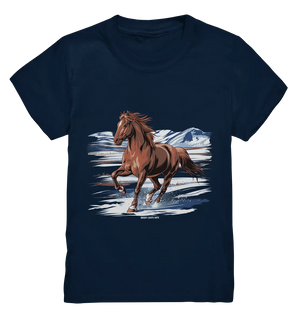 Majestätisches Isländisches Pferd im Winter - Kids Premium Shirt Bright Lights Arts
