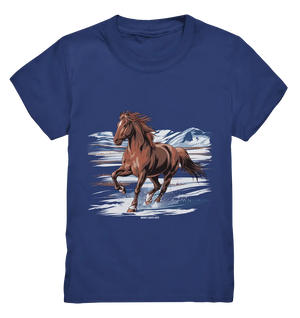 Majestätisches Isländisches Pferd im Winter - Kids Premium Shirt Bright Lights Arts