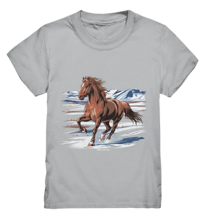 Majestätisches Isländisches Pferd im Winter - Kids Premium Shirt Bright Lights Arts