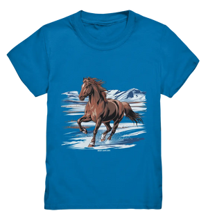 Majestätisches Isländisches Pferd im Winter - Kids Premium Shirt Bright Lights Arts