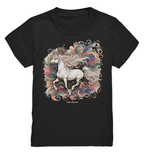 Märchenhaftes weißes Pferd mit Krone - Kids Premium Shirt Bright Lights Arts