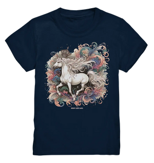 Märchenhaftes weißes Pferd mit Krone - Kids Premium Shirt Bright Lights Arts