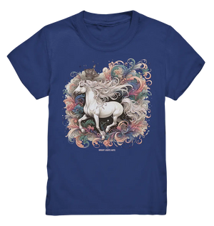 Märchenhaftes weißes Pferd mit Krone - Kids Premium Shirt Bright Lights Arts