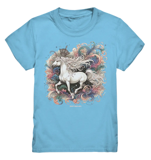 Märchenhaftes weißes Pferd mit Krone - Kids Premium Shirt Bright Lights Arts
