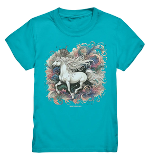 Märchenhaftes weißes Pferd mit Krone - Kids Premium Shirt Bright Lights Arts