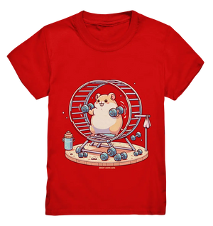 Meerschweinchen im Fitness-Laufrad - Kids Premium Shirt Bright Lights Arts