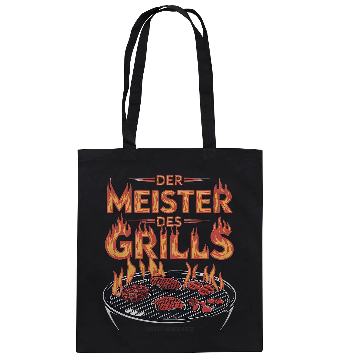 Meister des Grills – Flammendes Grillrost - Baumwolltasche Bright Lights Arts