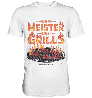 Meister des Grills – Flammendes Grillrost - Premium Shirt Bright Lights Arts