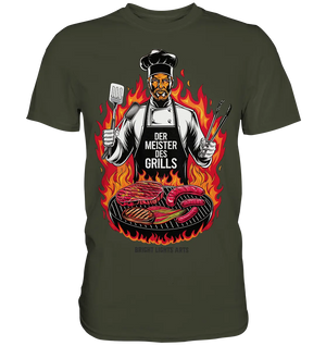 Meister des Grills – Koch im Flammenmeer - Premium Shirt Bright Lights Arts