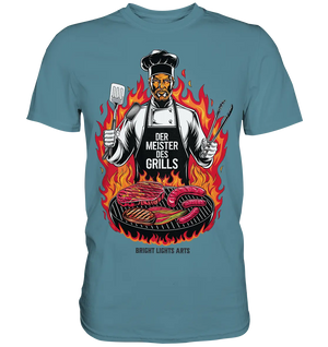 Meister des Grills – Koch im Flammenmeer - Premium Shirt Bright Lights Arts