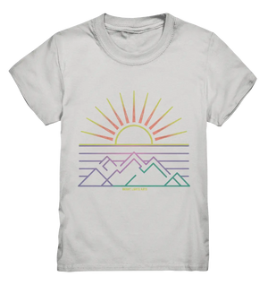 Minimalistisches Bergpanorama bei Sonnenaufgang - Kids Premium Shirt Bright Lights Arts