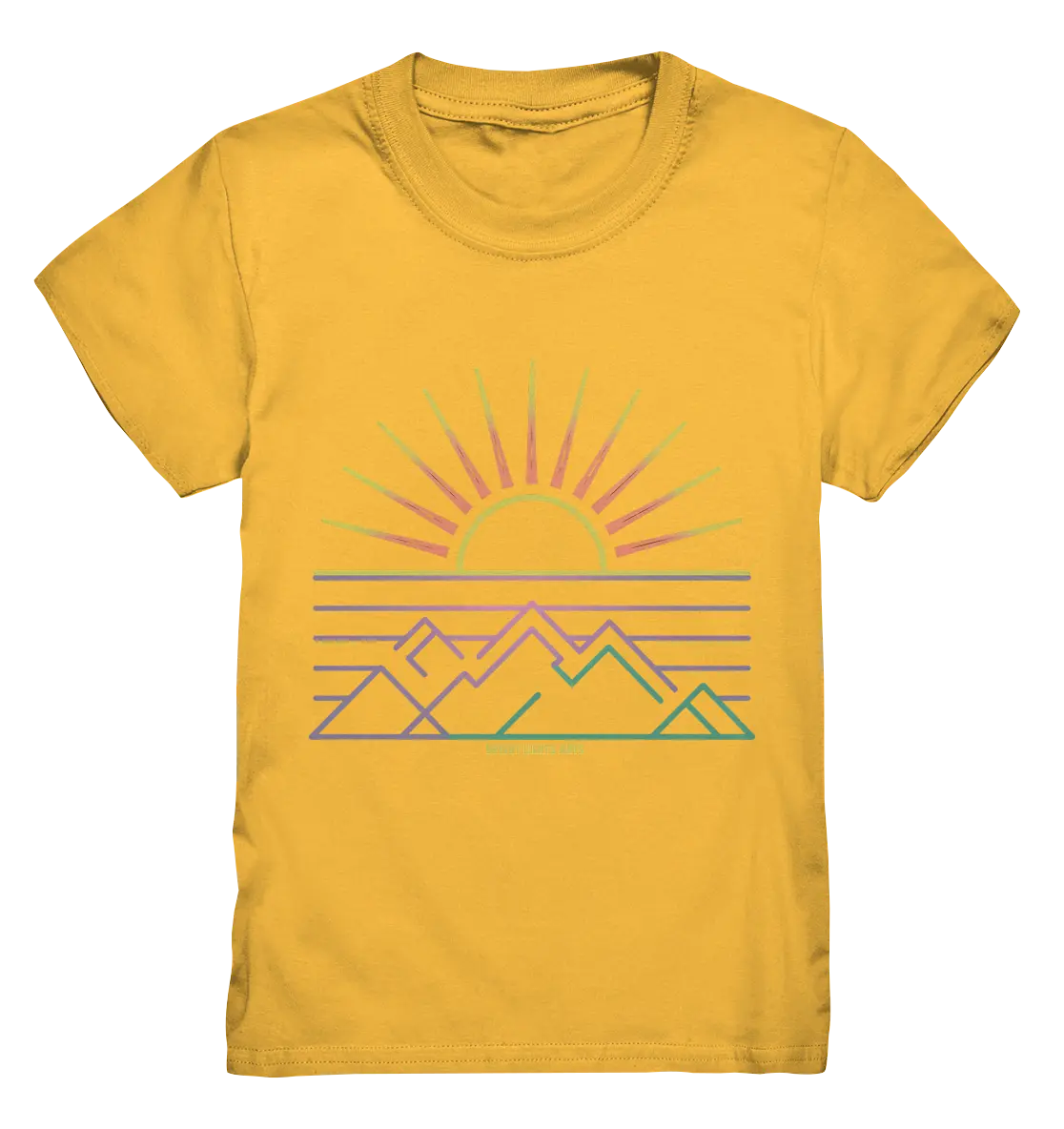 Minimalistisches Bergpanorama bei Sonnenaufgang - Kids Premium Shirt Bright Lights Arts