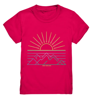 Minimalistisches Bergpanorama bei Sonnenaufgang - Kids Premium Shirt Bright Lights Arts