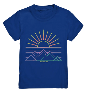 Minimalistisches Bergpanorama bei Sonnenaufgang - Kids Premium Shirt Bright Lights Arts