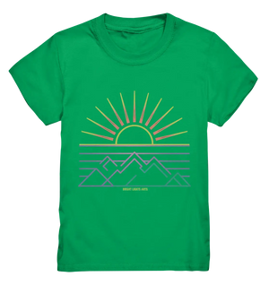 Minimalistisches Bergpanorama bei Sonnenaufgang - Kids Premium Shirt Bright Lights Arts