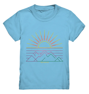 Minimalistisches Bergpanorama bei Sonnenaufgang - Kids Premium Shirt Bright Lights Arts