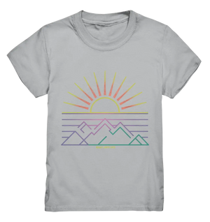 Minimalistisches Bergpanorama bei Sonnenaufgang - Kids Premium Shirt Bright Lights Arts