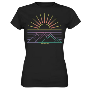 Minimalistisches Bergpanorama bei Sonnenaufgang - Ladies Premium Shirt Bright Lights Arts