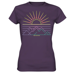 Minimalistisches Bergpanorama bei Sonnenaufgang - Ladies Premium Shirt Bright Lights Arts