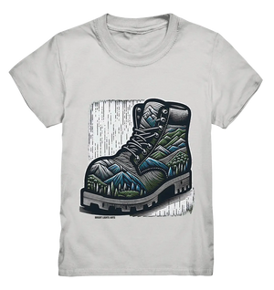 Mountain Steps Boot – Abenteuerliches Wanderschuh-Design voller Naturinspiration - Kids Premium Shirt Bright Lights Arts
