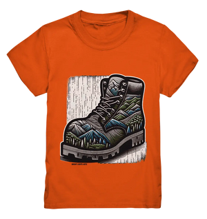 Mountain Steps Boot – Abenteuerliches Wanderschuh-Design voller Naturinspiration - Kids Premium Shirt Bright Lights Arts