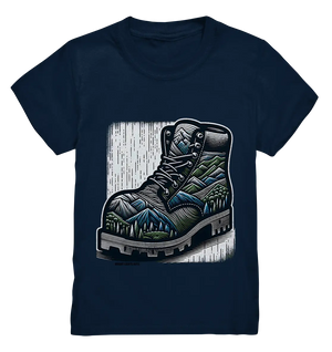 Mountain Steps Boot – Abenteuerliches Wanderschuh-Design voller Naturinspiration - Kids Premium Shirt Bright Lights Arts