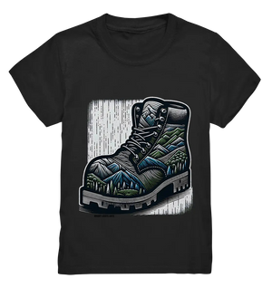 Mountain Steps Boot – Abenteuerliches Wanderschuh-Design voller Naturinspiration - Kids Premium Shirt Bright Lights Arts