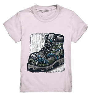 Mountain Steps Boot – Abenteuerliches Wanderschuh-Design voller Naturinspiration - Kids Premium Shirt Bright Lights Arts
