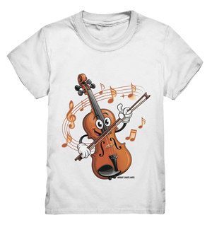 Musikalischer Spaß – Cartoon-Geige mit fröhlicher Ausstrahlung - Kids Premium Shirt Bright Lights Arts