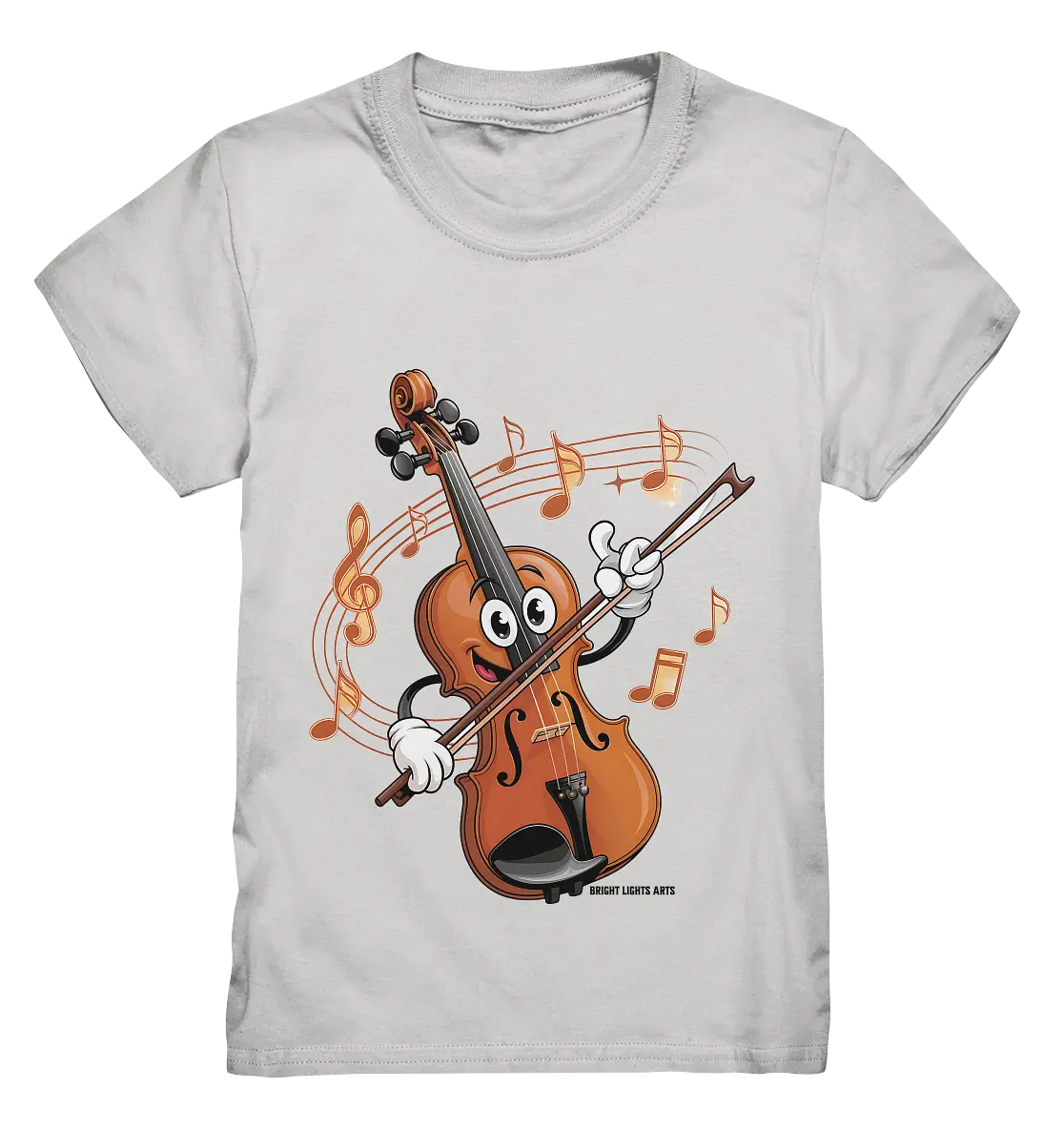 Musikalischer Spaß – Cartoon-Geige mit fröhlicher Ausstrahlung - Kids Premium Shirt Bright Lights Arts