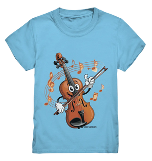 Musikalischer Spaß – Cartoon-Geige mit fröhlicher Ausstrahlung - Kids Premium Shirt Bright Lights Arts