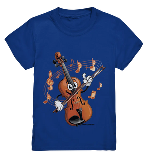 Musikalischer Spaß – Cartoon-Geige mit fröhlicher Ausstrahlung - Kids Premium Shirt Bright Lights Arts
