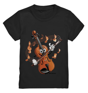 Musikalischer Spaß – Cartoon-Geige mit fröhlicher Ausstrahlung - Kids Premium Shirt Bright Lights Arts