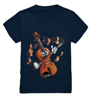 Musikalischer Spaß – Cartoon-Geige mit fröhlicher Ausstrahlung - Kids Premium Shirt Bright Lights Arts